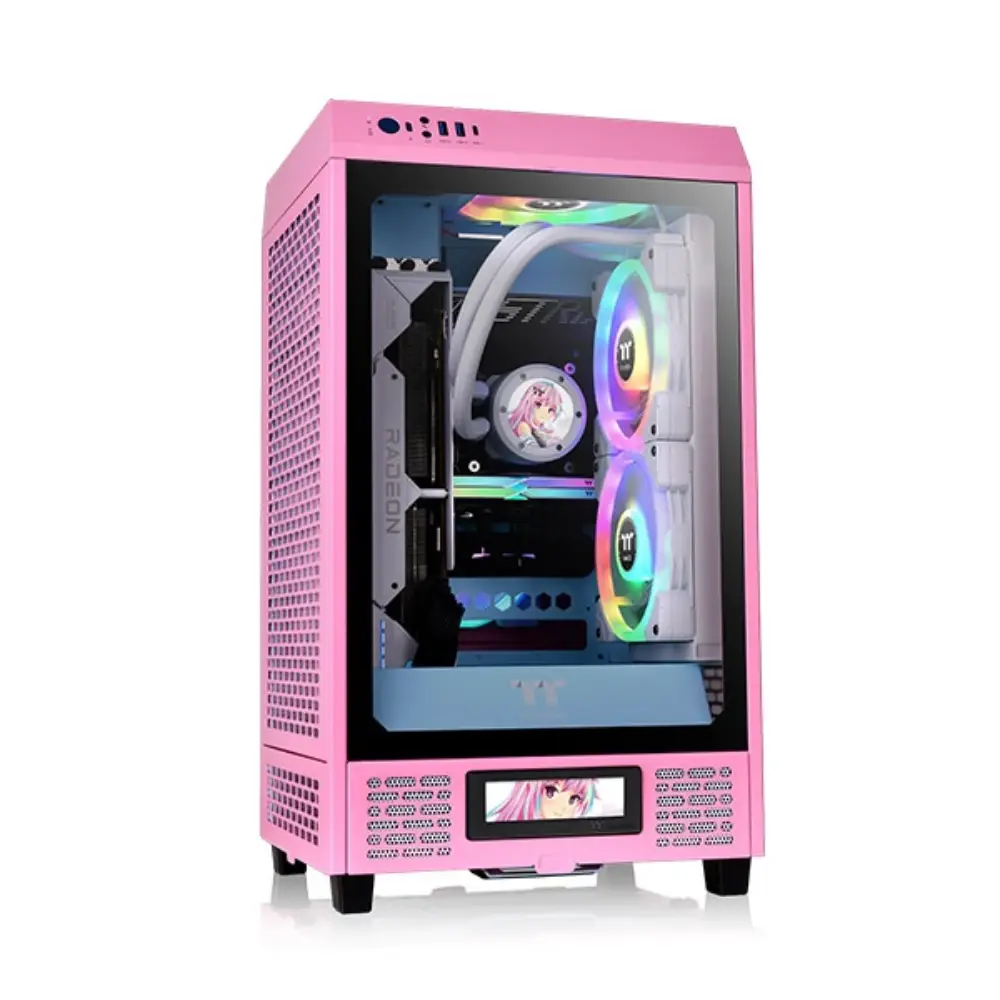 Thermaltake The Tower in Doha | 200 Bubble Pink Mini Chassis